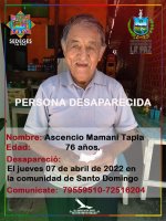 ADULTO MAYOR DESAPARECIDO