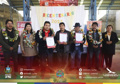 GOBIERNO AUTÓNOMO DEPARTAMENTAL  DE LA PAZ Y SEDEGES FIRMAN CONVENIOS INTERGUBERNATIVOS E INTERINSTITUCIONALES PARA IMPLEMENTAR EL PROGRAMA DE ATENCIÓN INTEGRAL A LA PRIMERA INFANCIA