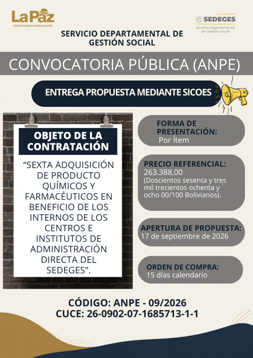CONVOCATORIA PÚBLICA (ANPE)